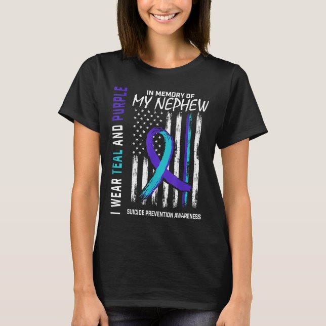 Camiseta In Memory Of My Nephew Suicide Awareness Preventio (Frente)