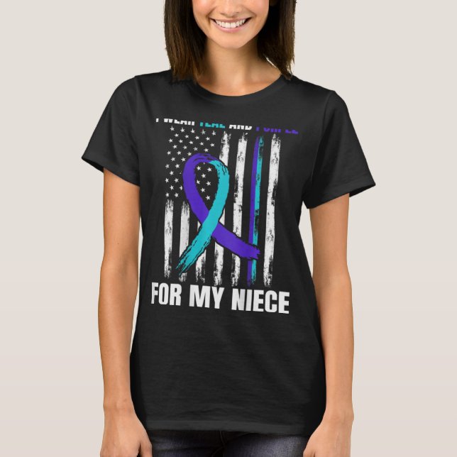 Camiseta In Memory Of My Niece Suicide Awareness Usa Flag C (Frente)