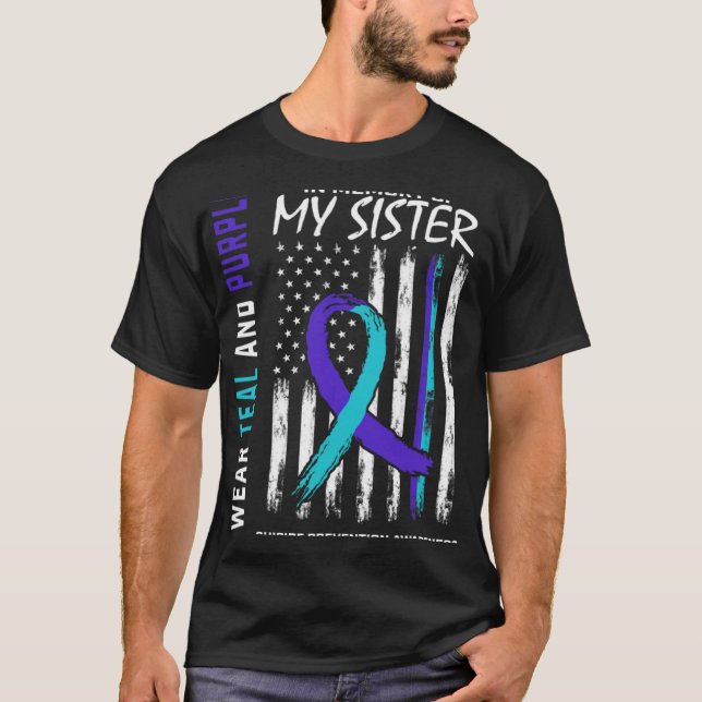 Camiseta In Memory Of My Sister Suicide Awareness Preventio (Frente)