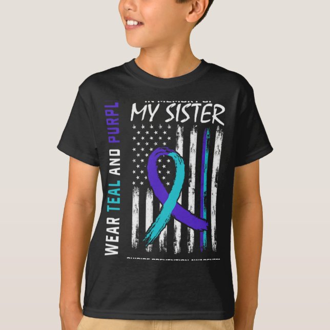 Camiseta In Memory Of My Sister Suicide Awareness Preventio (Frente)