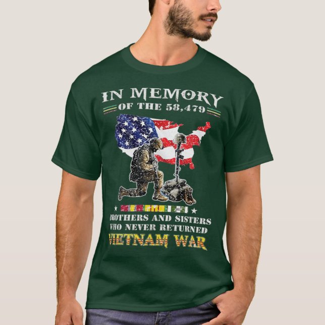 Camiseta IN MEMORY OF THE, Perfect gift for Veteran Dad Gra (Frente)
