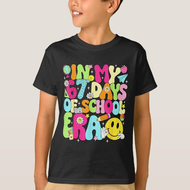 Camiseta In My 67 Days Of School Era 67 Days Smarter Meme B (Frente)