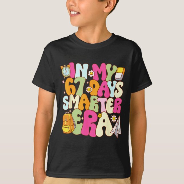 Camiseta In My 67 Days Smarter Era Groovy 67th Day Of Schoo (Frente)
