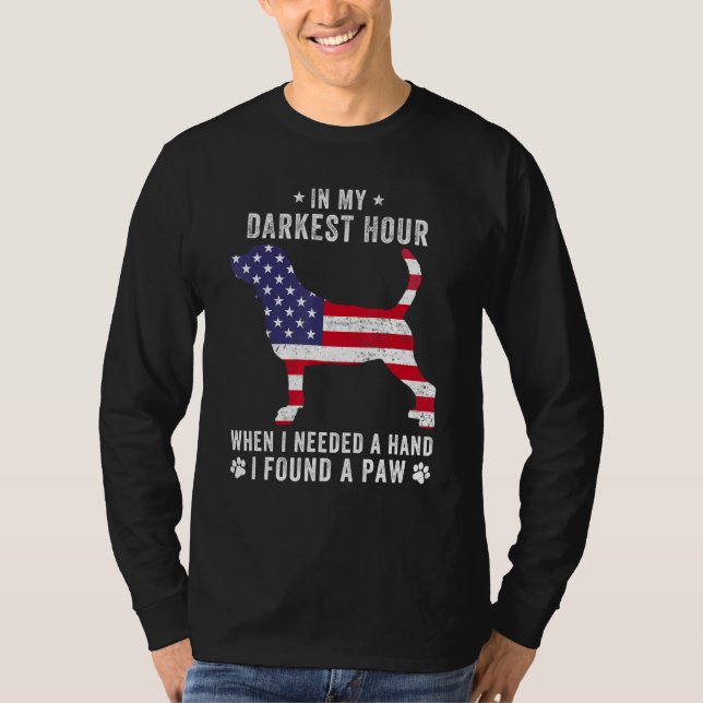 Camiseta In My Darkest Hour I Found A Paw  Beagle Owner (Frente)