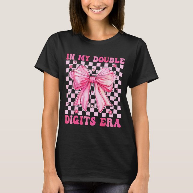 Camiseta In My Double Digits Era Coquette Bow 10th Birthday (Frente)