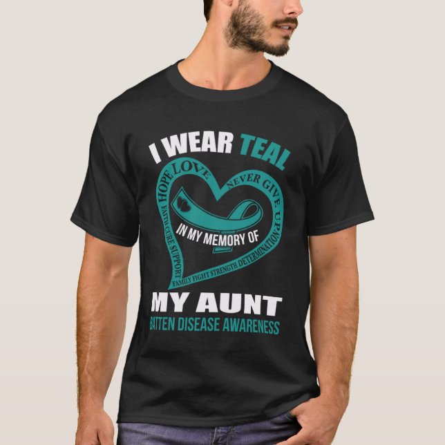 Camiseta In my memory of my aunt BATTEN DISEASE AWARENESS (Frente)