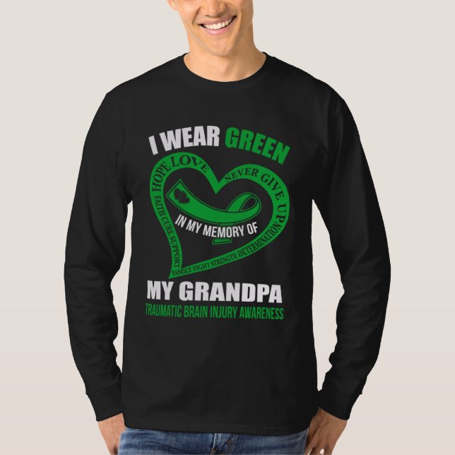 Camiseta In my memory of my grandpa TBI AWARENESS (Frente)