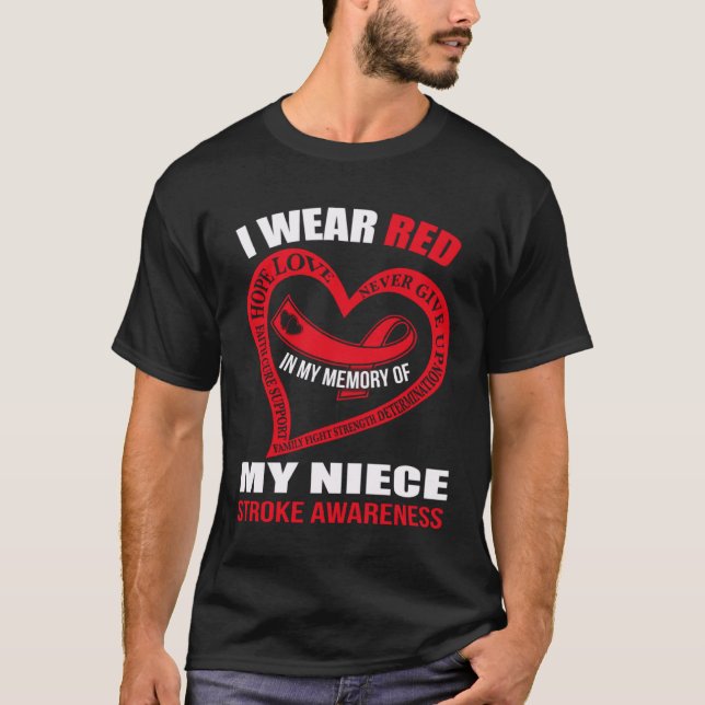 Camiseta In my memory of my niece STROKE AWARENESS (Frente)
