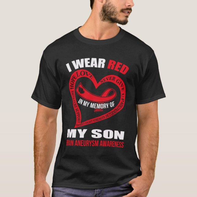 Camiseta In my memory of my son BRAIN ANEURYSM AWARENESS (Frente)