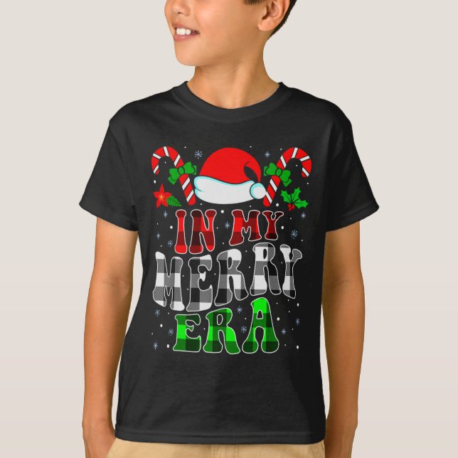 Camiseta In My Merry Era Family Matching Cute Groovy Merry  (Frente)