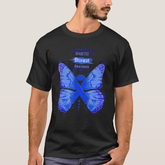 Camiseta In November We Wear Blue Cure Diabetes Awareness B (Frente)