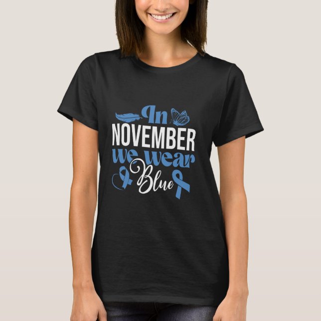Camiseta In November We Wear Blue Diabetes Awareness (Frente)
