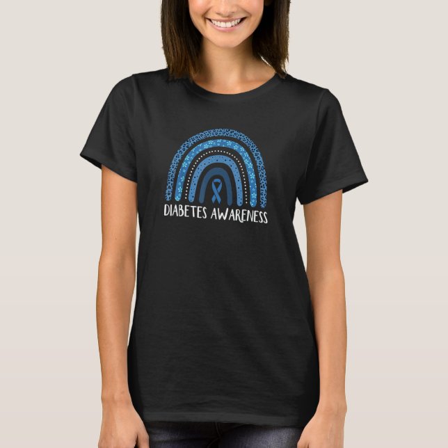 Camiseta In November We Wear Blue Rainbow Diabetes Awarenes (Frente)