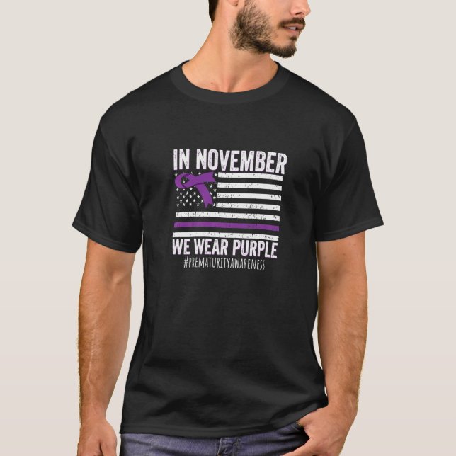 Camiseta In November We Wear Purple Prematurity Awareness U (Frente)