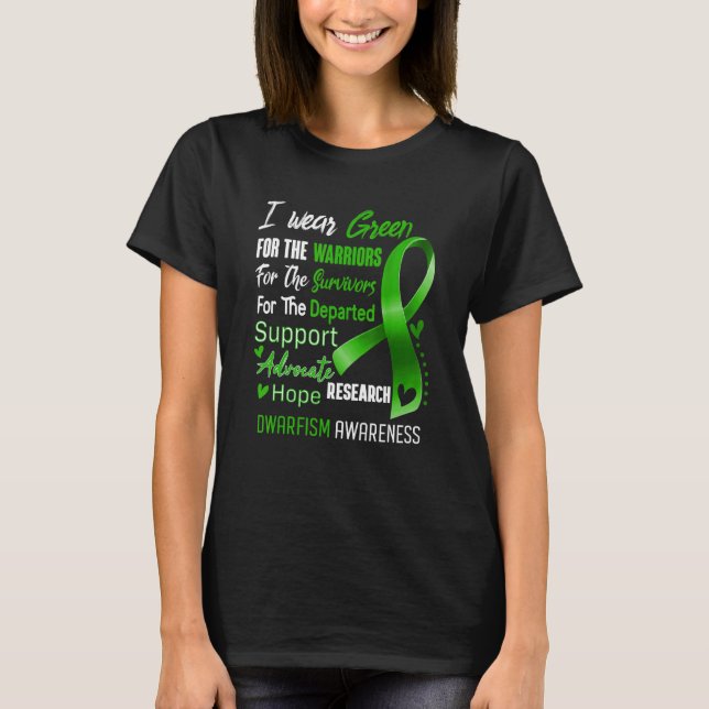 Camiseta In October I Wear Green For Dwarfism Awareness Gre (Frente)