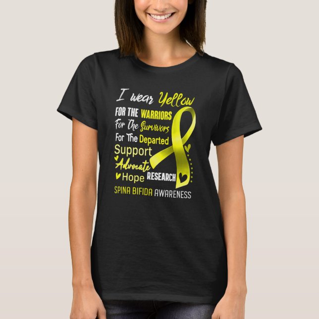 Camiseta In October I Wear Yellow For Spina Bifida Awarenes (Frente)