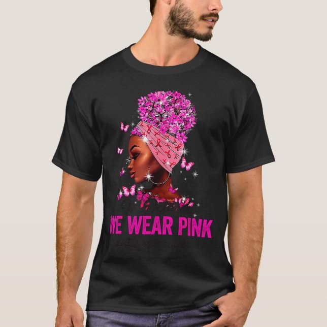 Camiseta In October We Wear Nk Black Women Breast Cancer Aw (Frente)