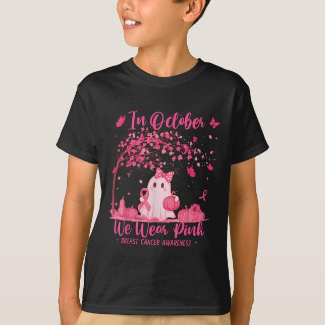 Camiseta In October We Wear Nk Breast Cancer Awareness Hall (Frente)