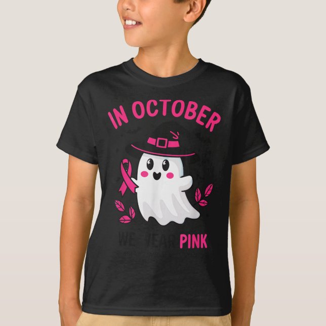 Camiseta In October We Wear Nk Breast Cancer Awareness Hall (Frente)