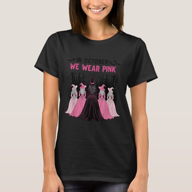 Camiseta In October We Wear Nk Halloween Breast Cancer Awar (Frente)