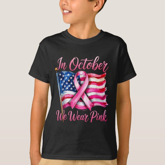 Camiseta In October We Wear Nk Ribbon 2025 Breast Cancer Aw (Frente)