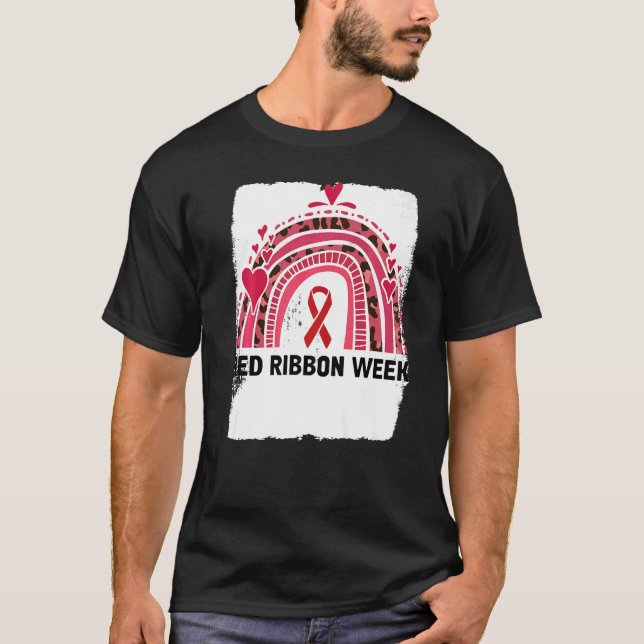 Camiseta In October We Wear Red Ribbon Week Awareness   (Frente)