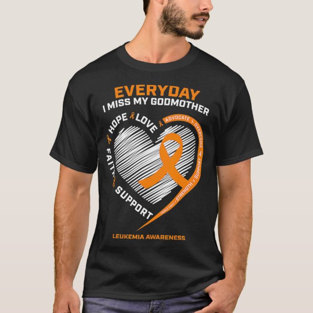 Camiseta In Remembrance Loving Memory Of Godmother Leukemia (Frente)