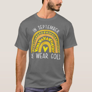 Camiseta In September We Wear Gold Childhood Cancer Awarene