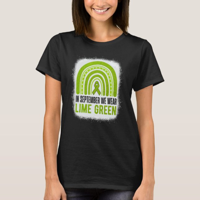 Camiseta In September We Wear Lime Green Rainbow Lymphoma A (Frente)