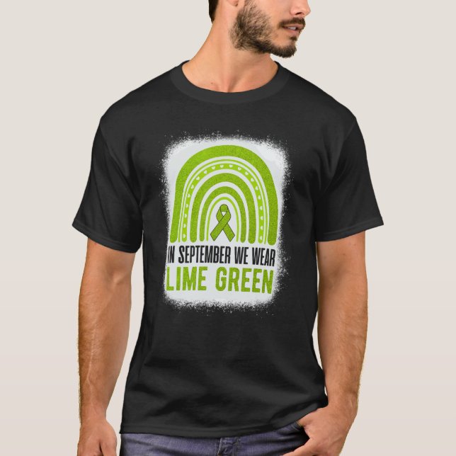 Camiseta In September We Wear Lime Green Rainbow Lymphoma A (Frente)