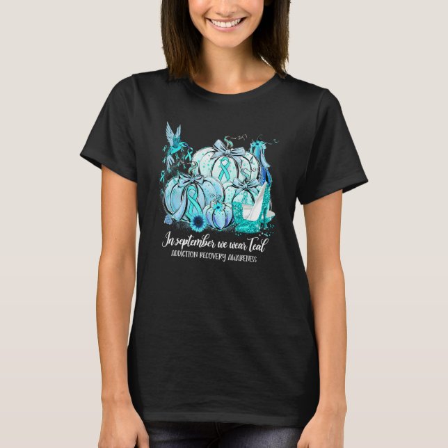 Camiseta In September We Wear Teal Hummingbird Addiction Re (Frente)