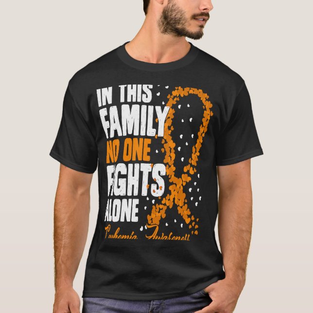 Camiseta In This Family No One Fight Alone Leukemia Awarene (Frente)