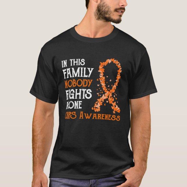 Camiseta In This Family Nobody Fights Alone CRPS (Frente)