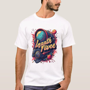 Camiseta "Inaath Fivee" - Espaço e Planetas Futurísticos