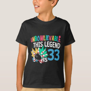 Camiseta Inacreditável Esta Lenda É 33 Boliche 33º Nascimen