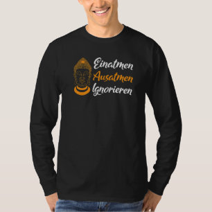 Camiseta Inalação exalação ignorar silhueta da cabeça de Bu