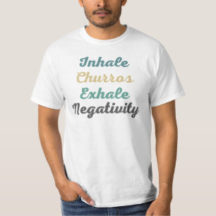 Camiseta Inalar Camisa-T de Negatividade de Churros