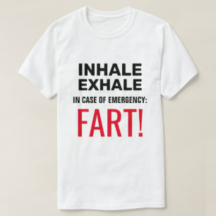 Camiseta Inalar Exalar Engraçado