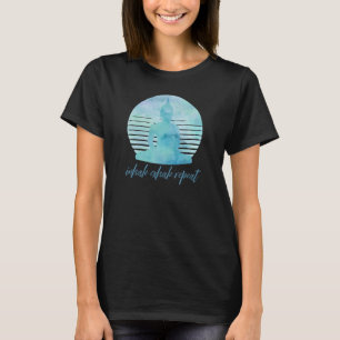 Camiseta Inalar Exalar Repetir Azul