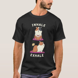 Camiseta Inalar Fing Guiné Pig Yoga Posição