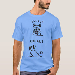 Camiseta Inalar Ioga Pose do Bulldog Francês