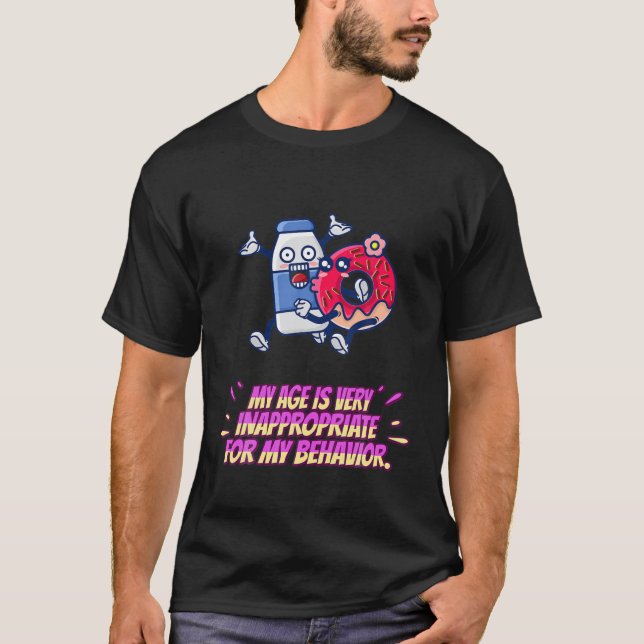 Camiseta Inapropriado Para Meu Comportamento Engraçado Dize (Frente)