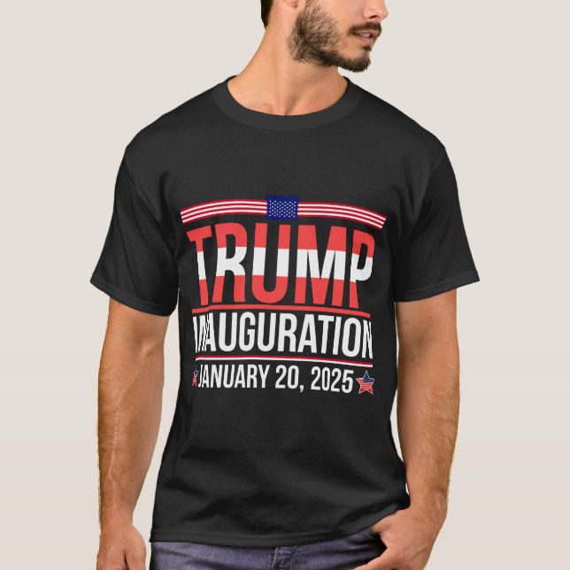 Camiseta Inauguração da Trump Mens Fashion T Shirt (Frente)