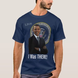 Camiseta Inauguração de Obama eu estava lá 1/20/09