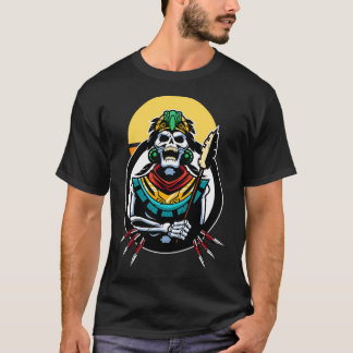 Camiseta inca guerreira do crânio TSirt clássica