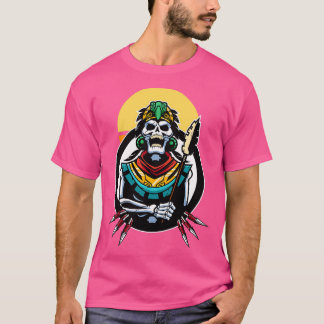 Camiseta inca guerreiro do crânio