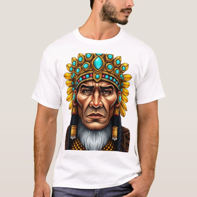 Camiseta Inca King Face Arte Tribal (Frente)
