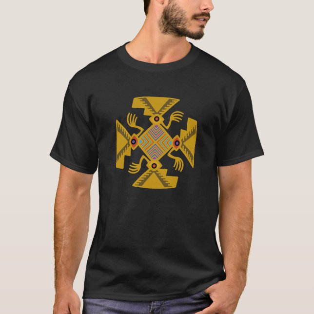 Camiseta inca peruana tribal masculina (Frente)