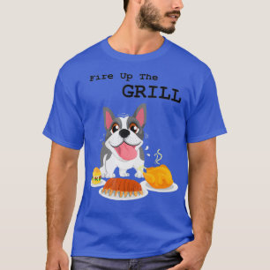 Camiseta Incêndio Do Bulldog Do CHURRASCO De Grill Novo Ver