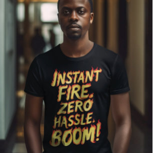 Camiseta Incêndio Instantâneo: Boom Zero Hassle